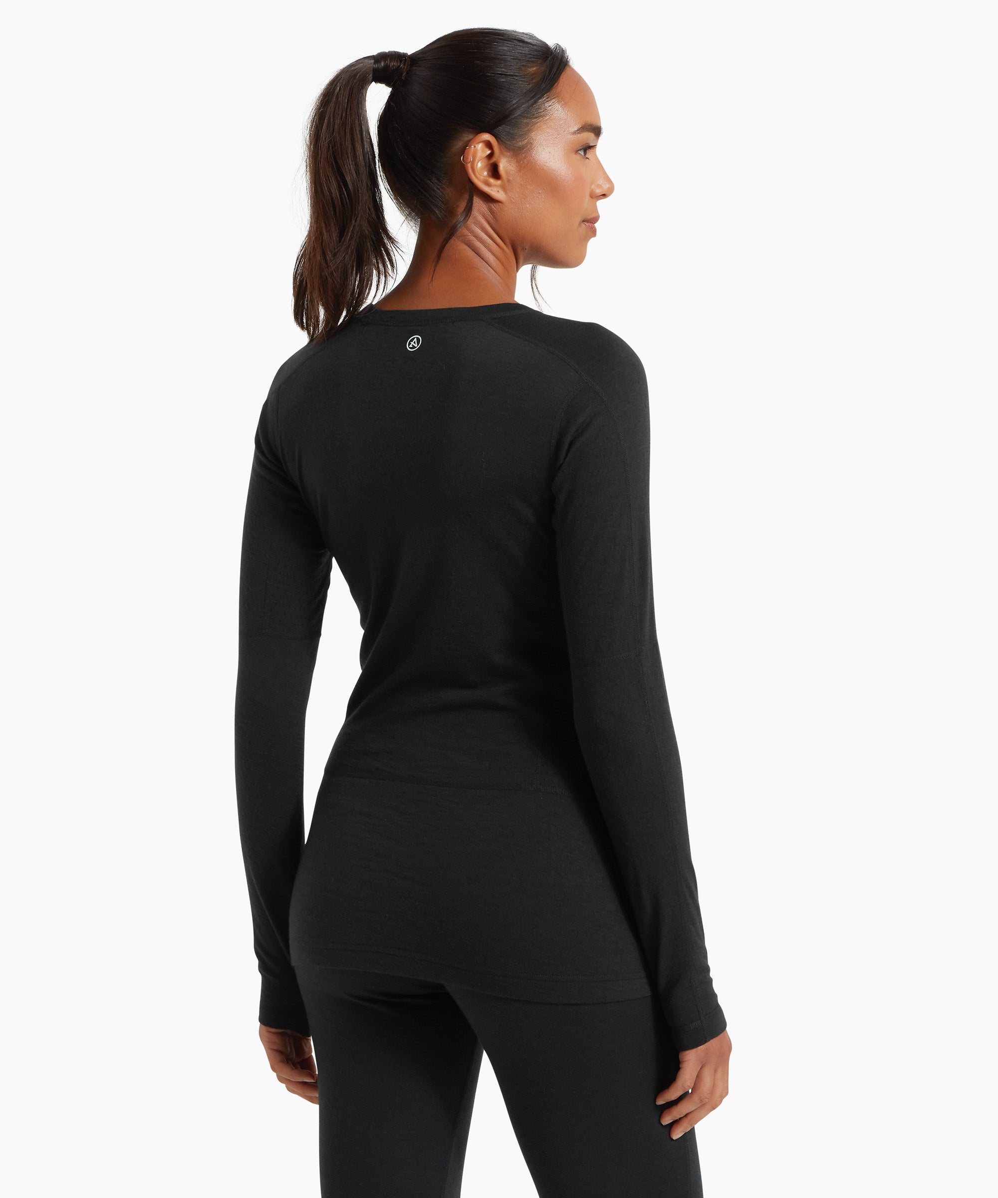 Womens Boulder 125 Long Sleeve Crew - Black