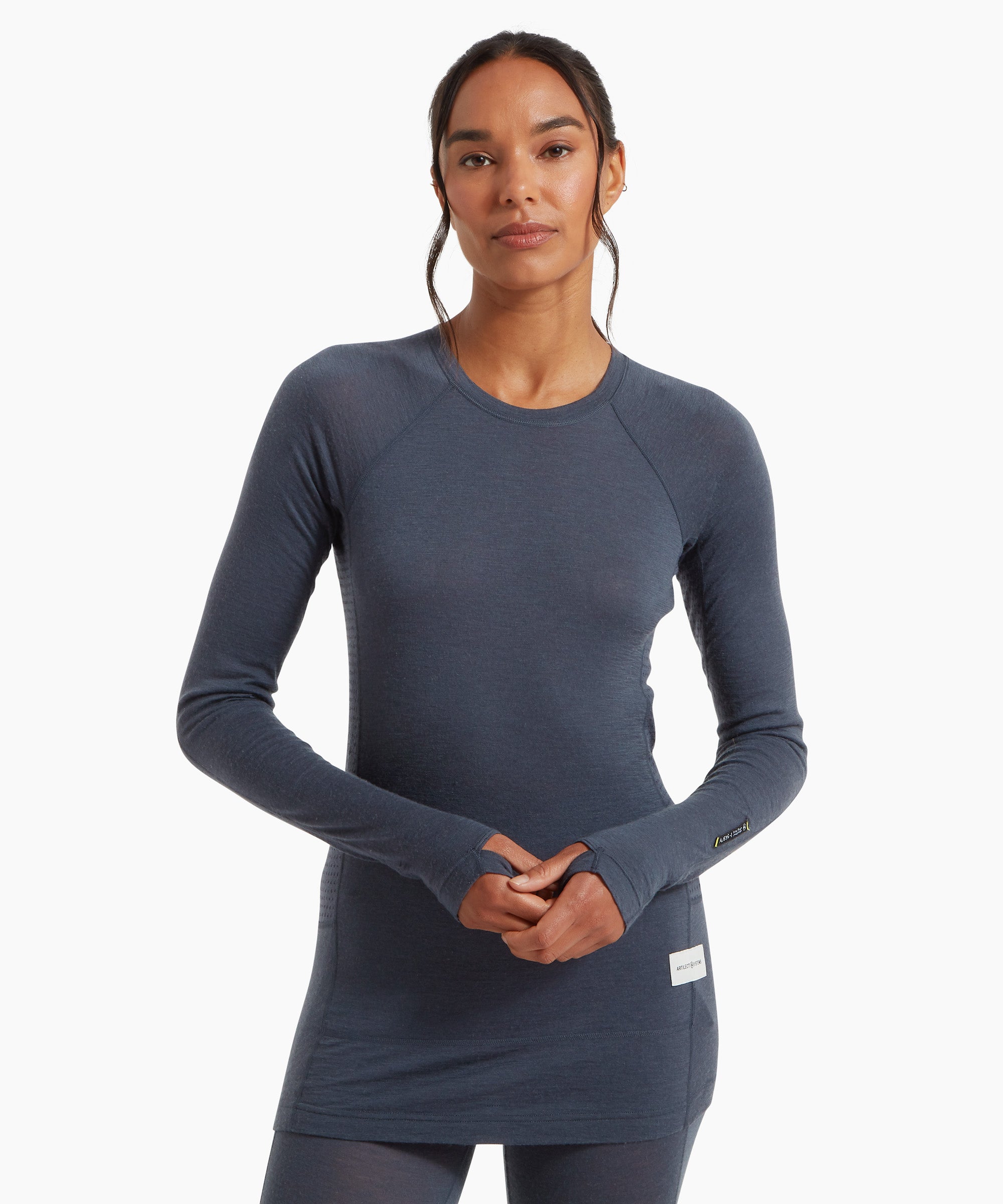 Womens Boulder 125 Long Sleeve Crew - Dusk Blue
