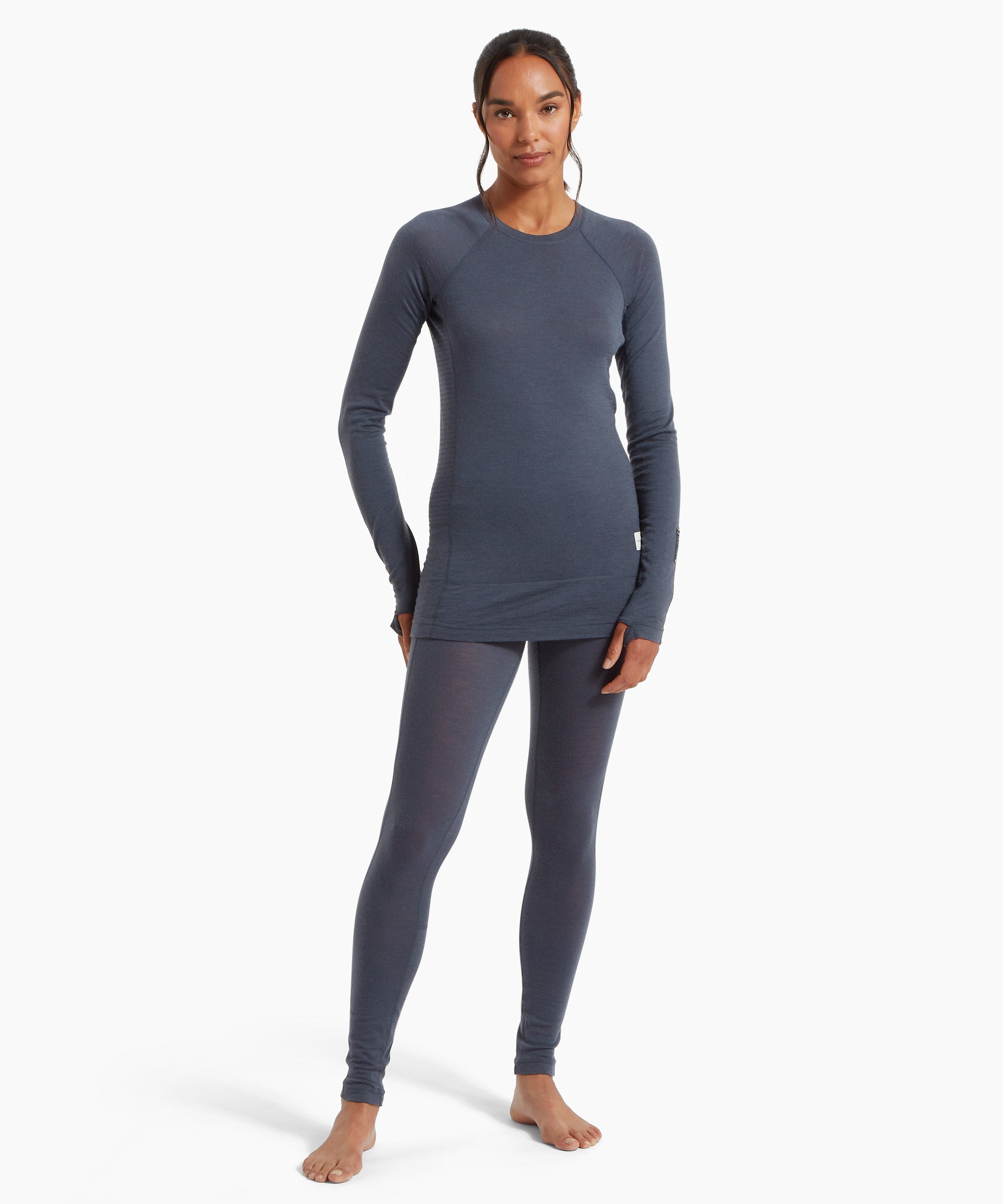 Womens Boulder 125 Long Sleeve Crew - Dusk Blue