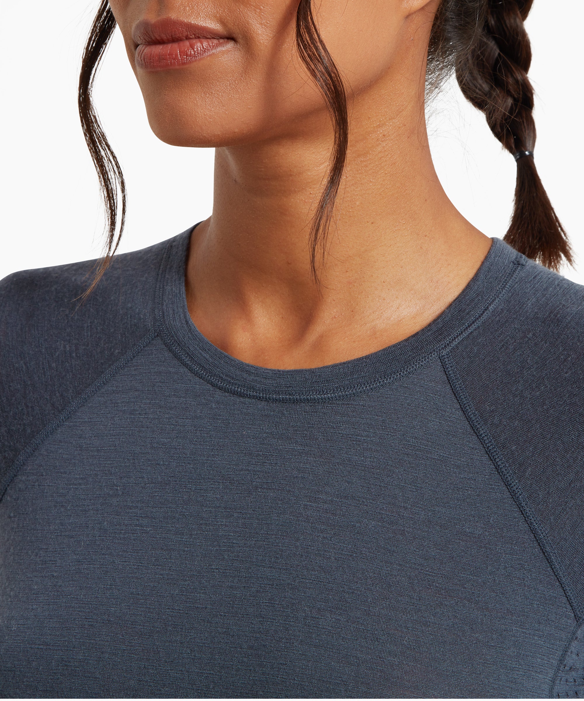 Womens Boulder 125 Long Sleeve Crew - Dusk Blue