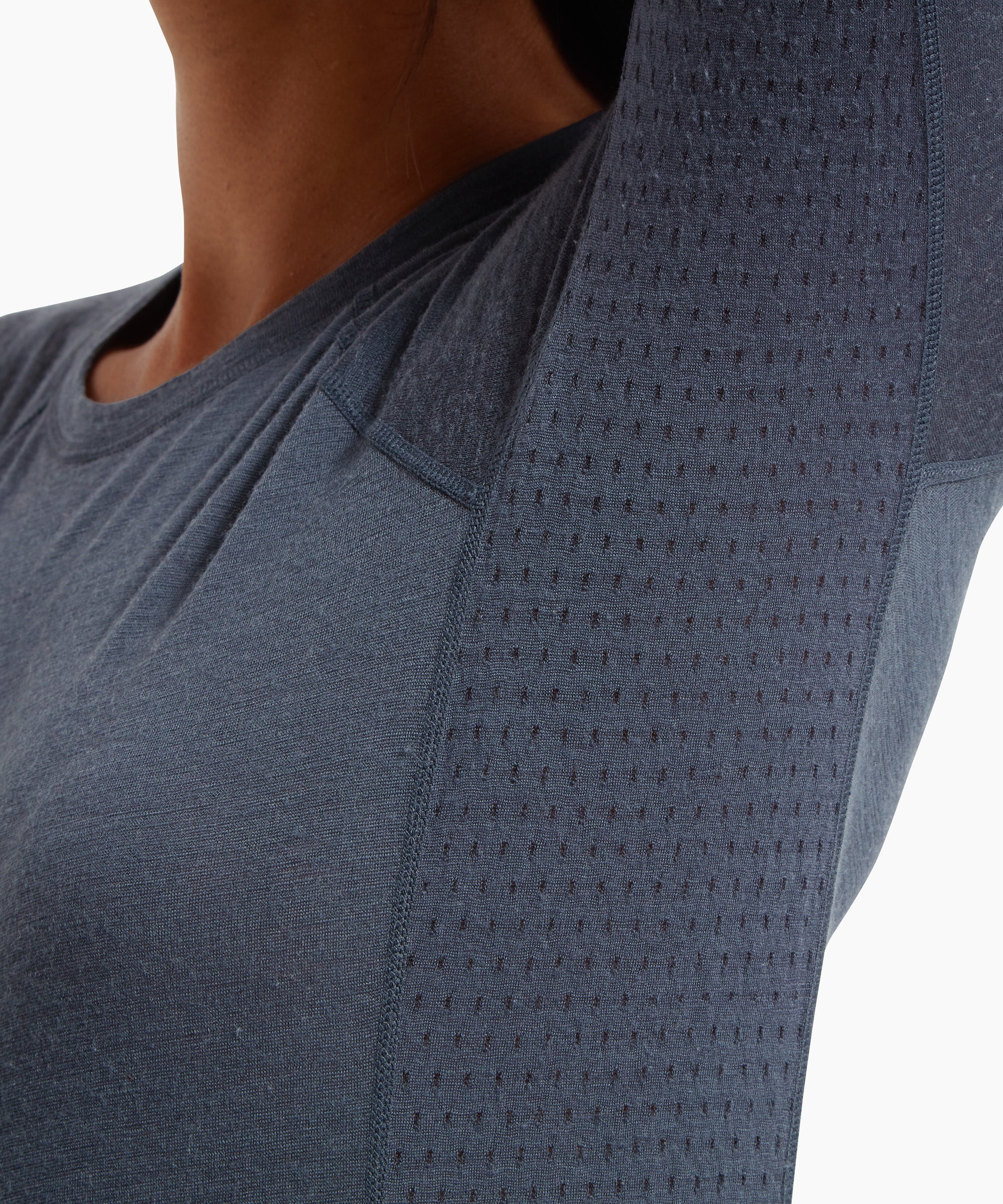 Womens Boulder 125 Long Sleeve Crew - Dusk Blue