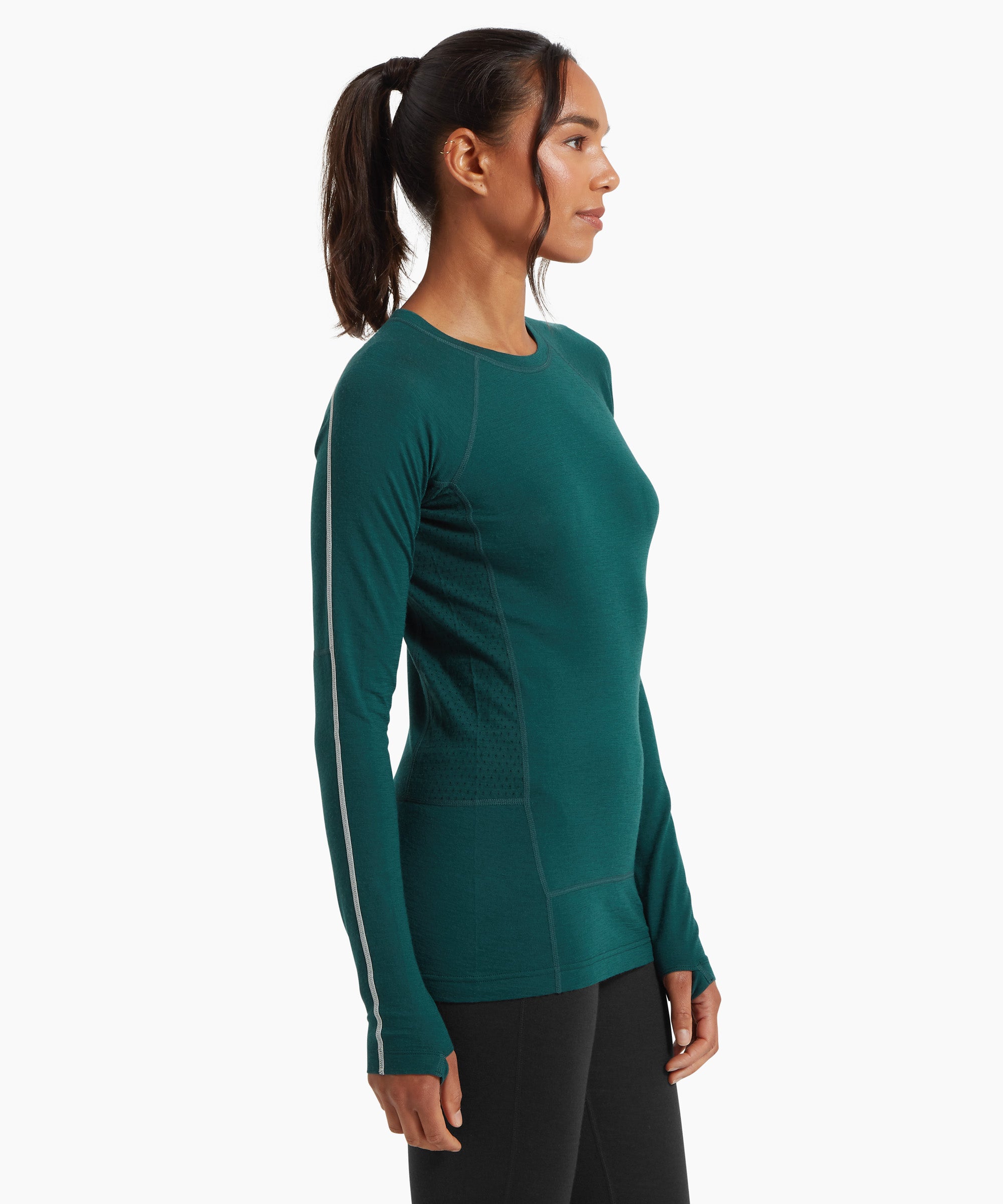 Womens Boulder 125 Long Sleeve Crew - Scarab