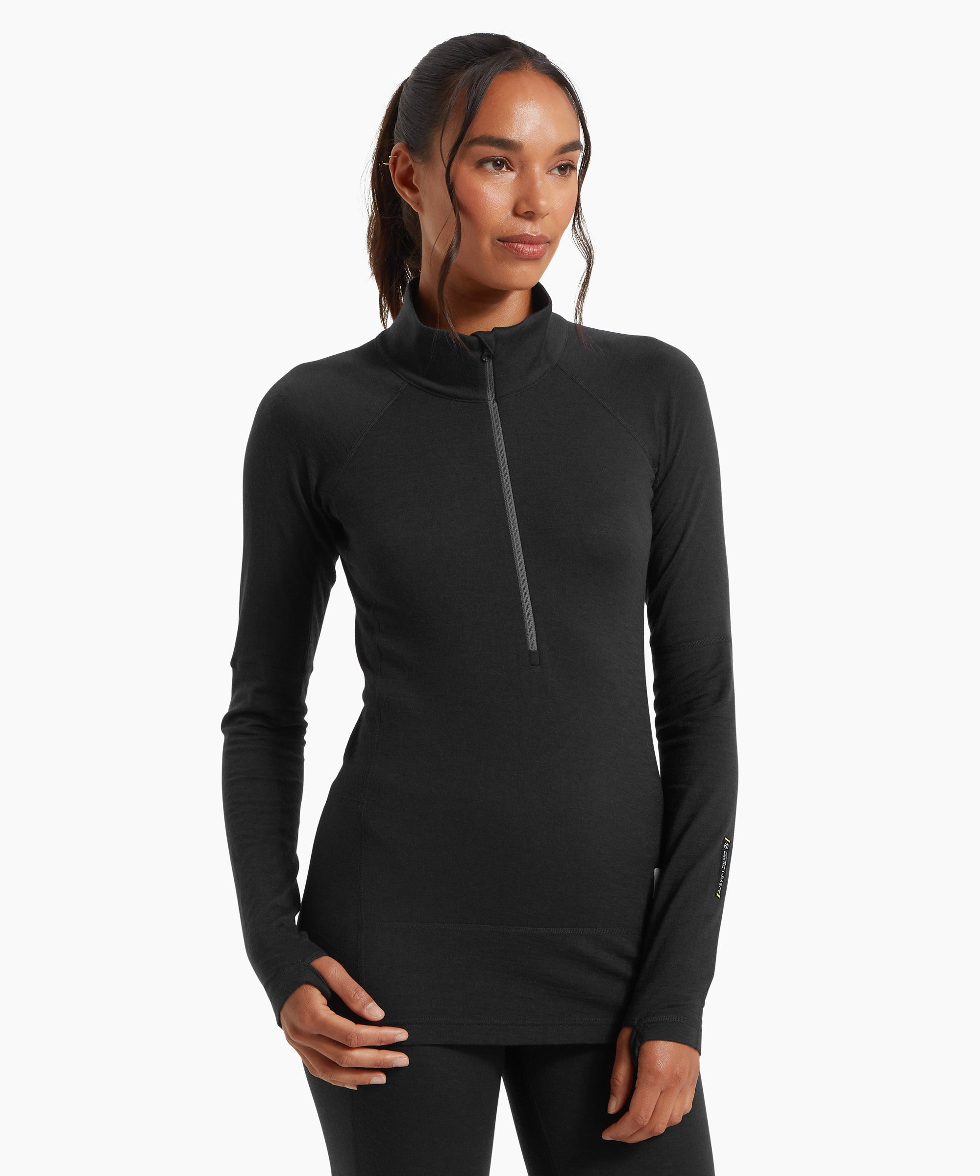 Womens Boulder 125 Quarter Zip Top - Black