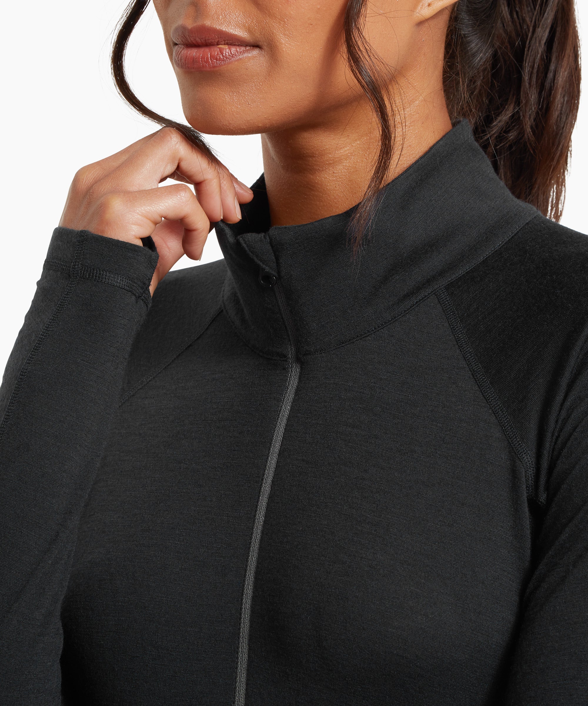 Womens Boulder 125 Quarter Zip Top - Black