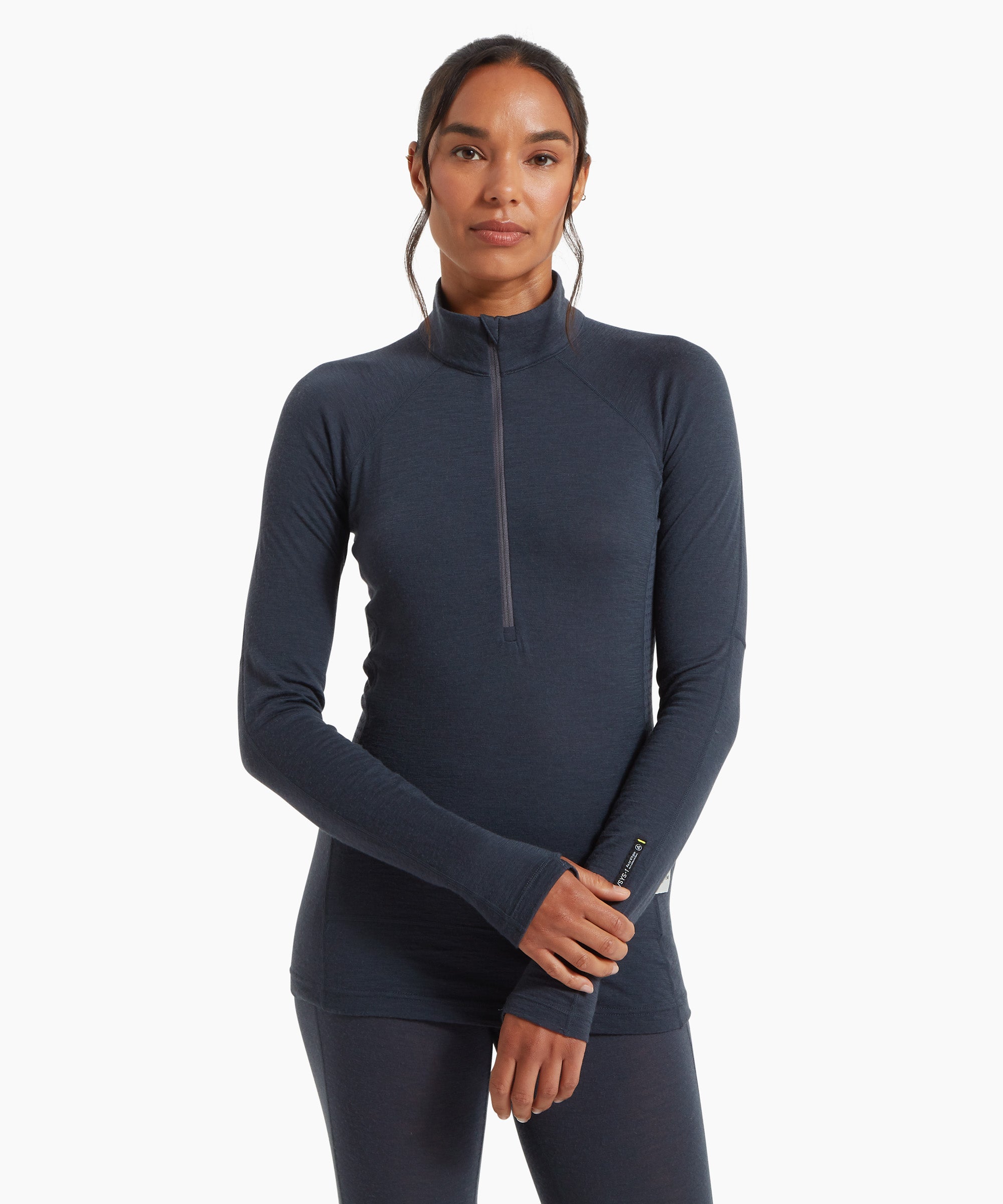 Womens Boulder 125 Quarter Zip Top - Dusk Blue