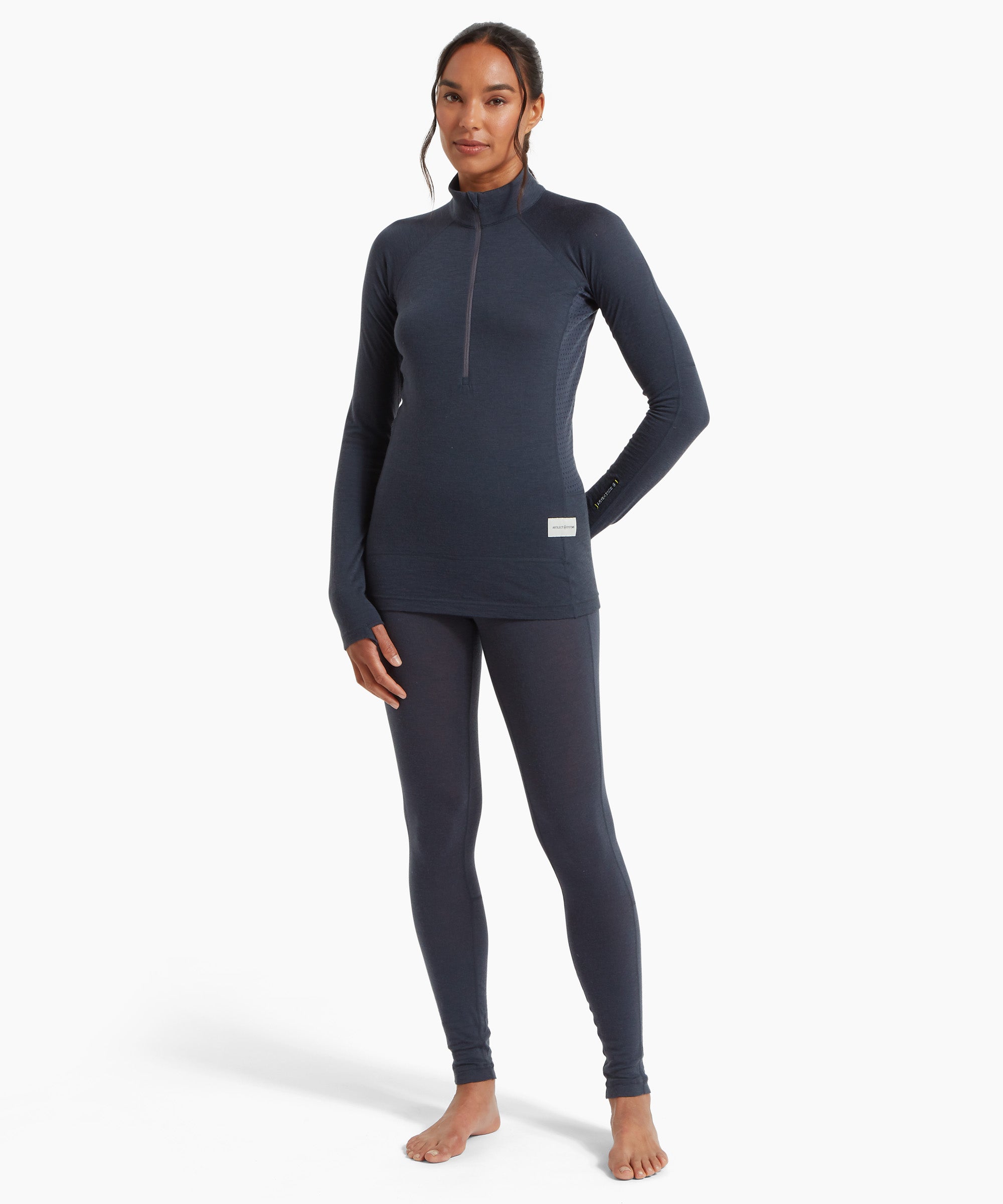 Womens Boulder 125 Quarter Zip Top - Dusk Blue