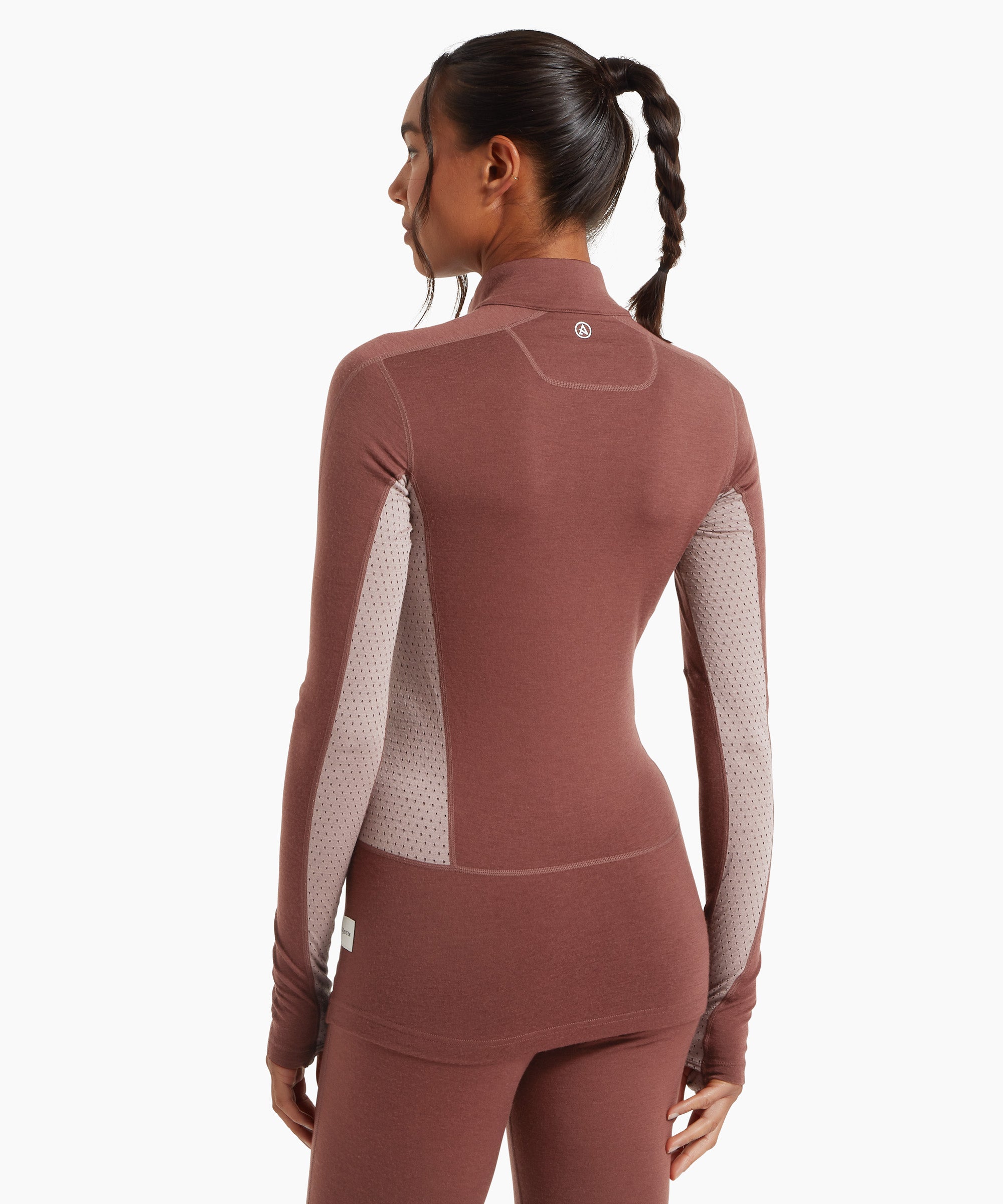 Womens Flatiron 185 Quarter Zip Top - Andorra/Twilight Mauve