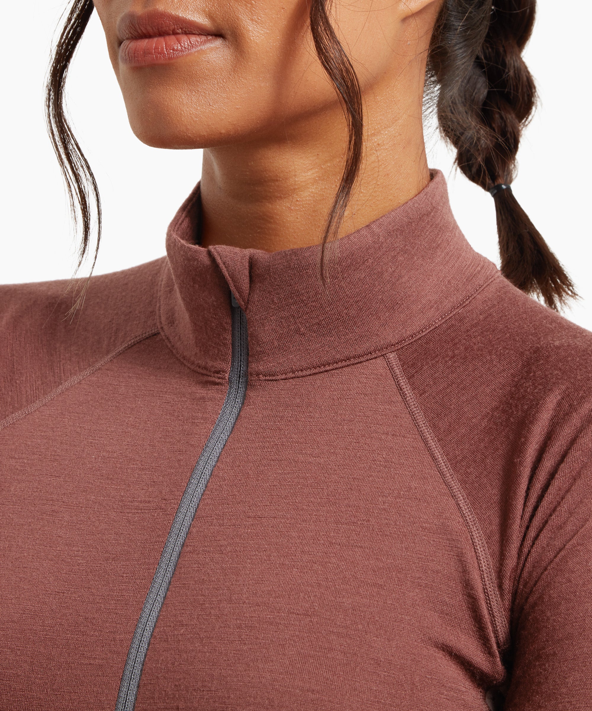 Womens Flatiron 185 Quarter Zip Top - Andorra/Twilight Mauve