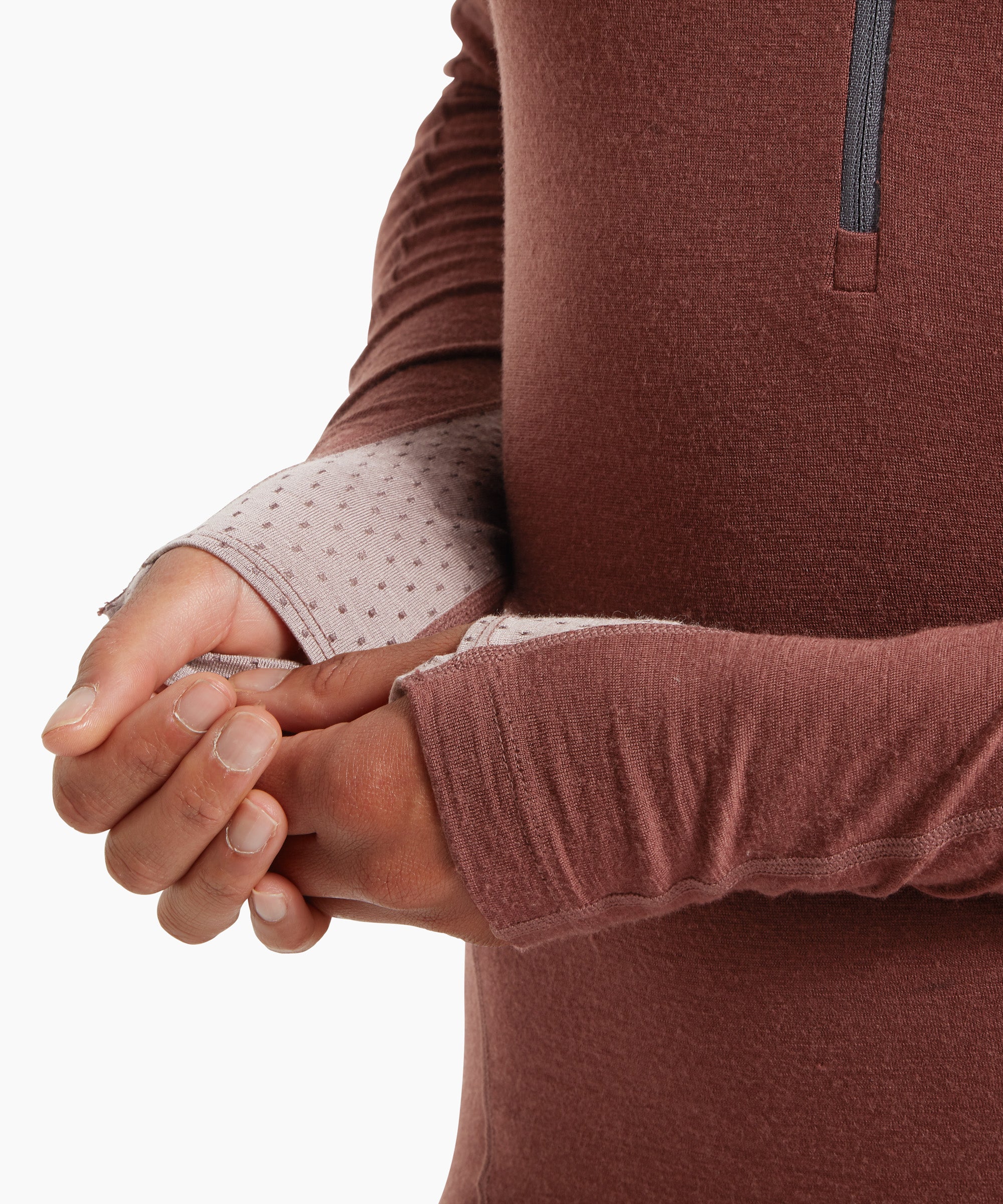Womens Flatiron 185 Quarter Zip Top - Andorra/Twilight Mauve