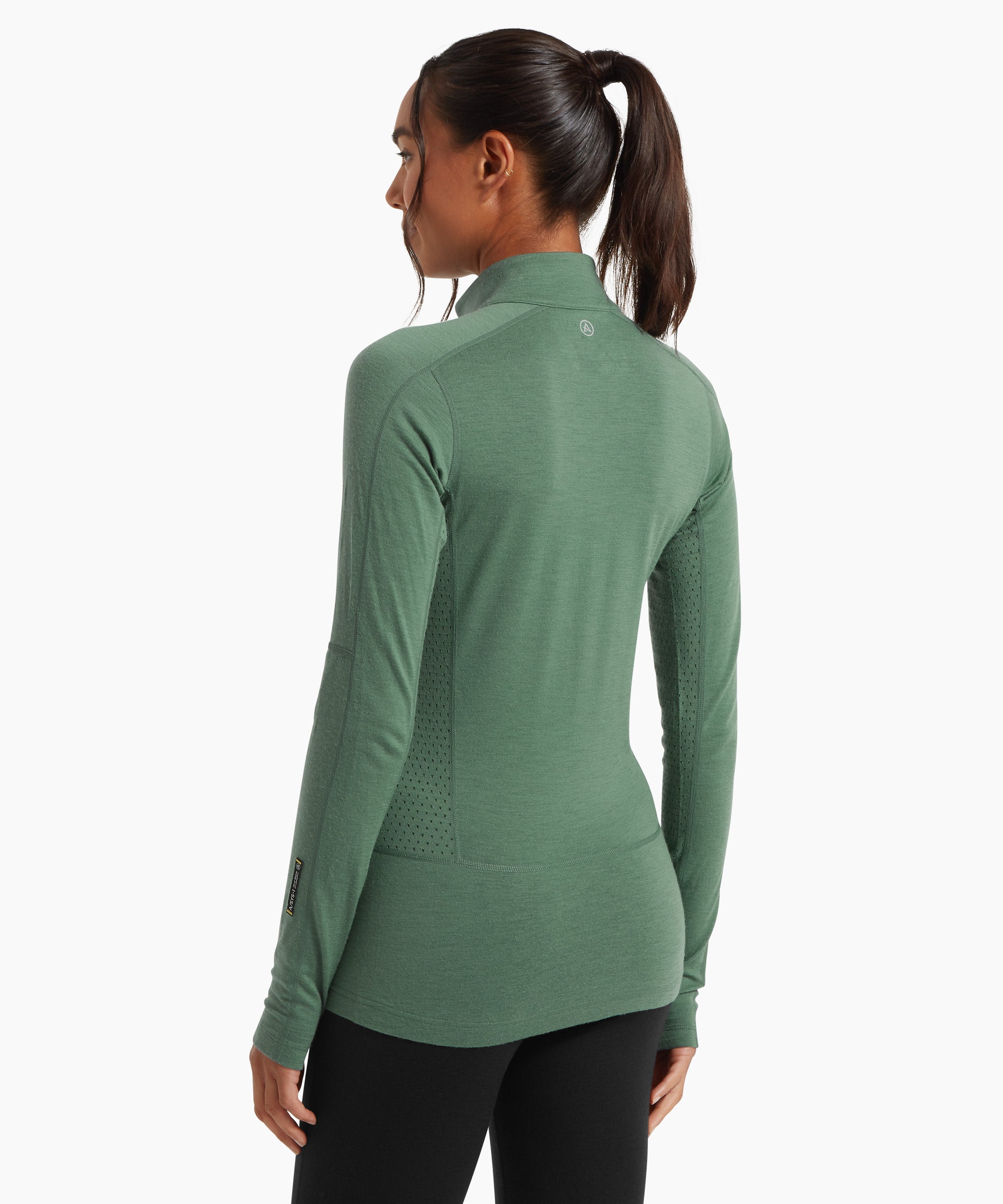 Womens Flatiron 185 Quarter Zip Top - Sagebrush