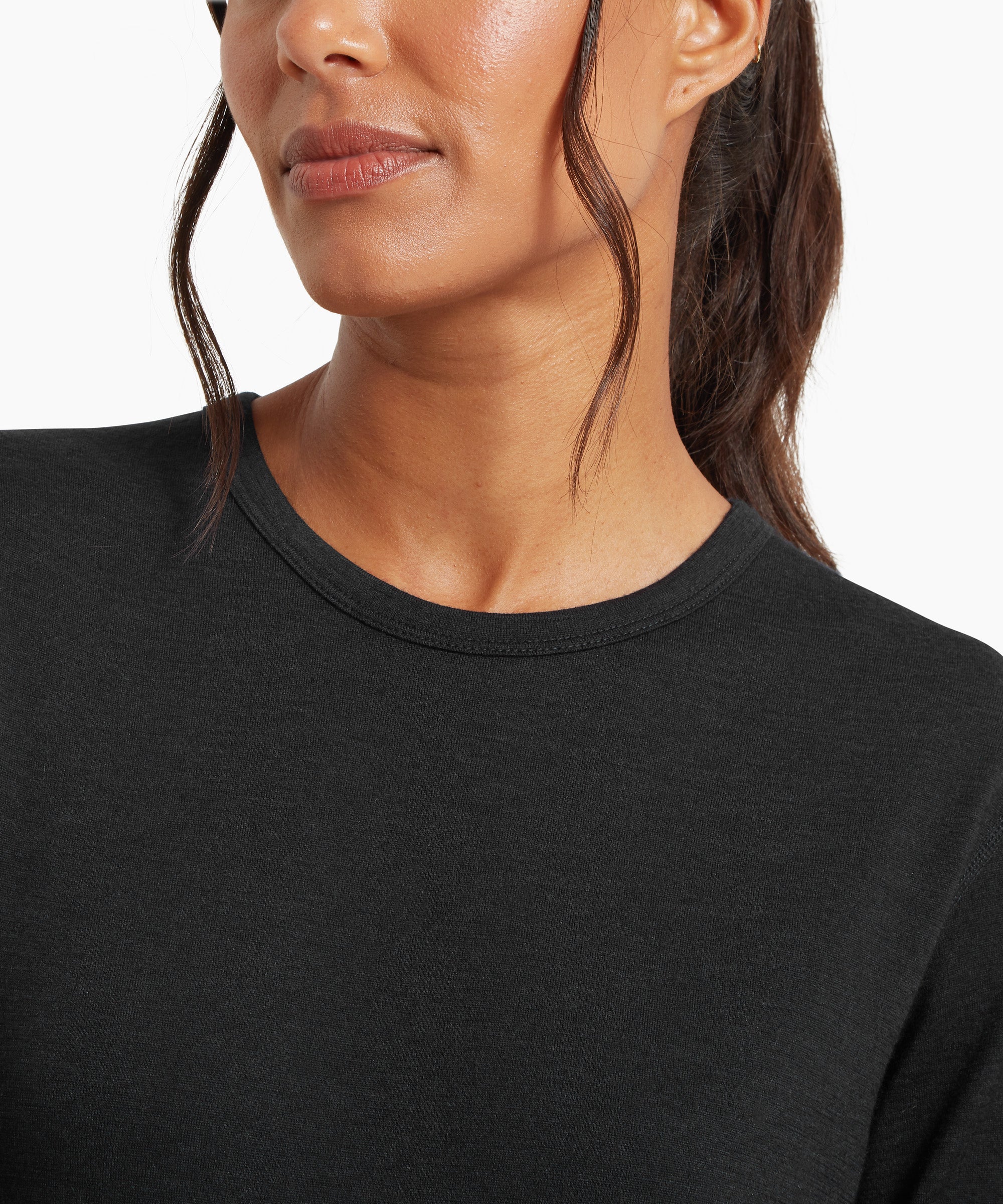 Womens Redstone 185 Long Sleeve Crew - Black