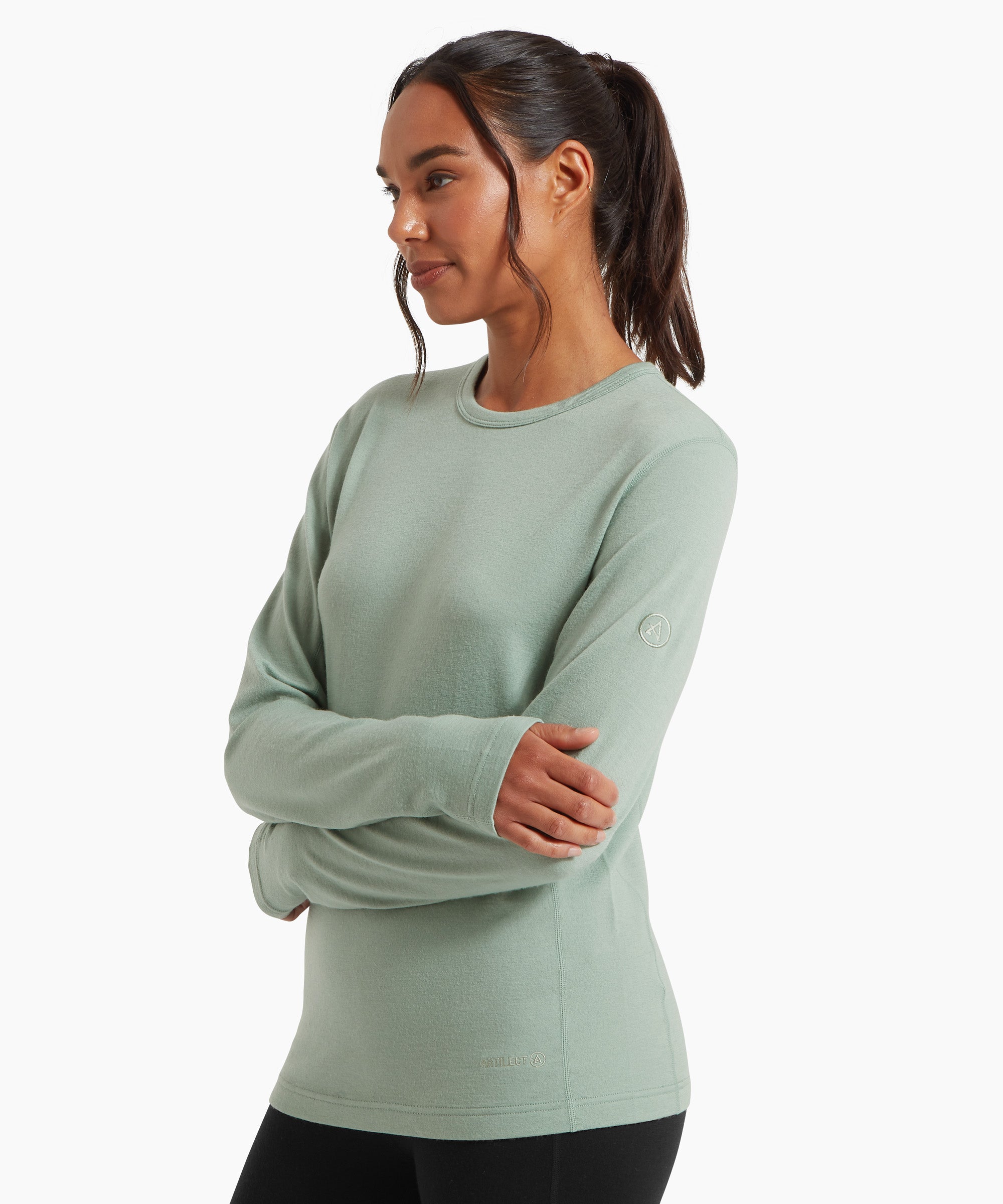 Womens Redstone 185 Long Sleeve Crew - Iceberg